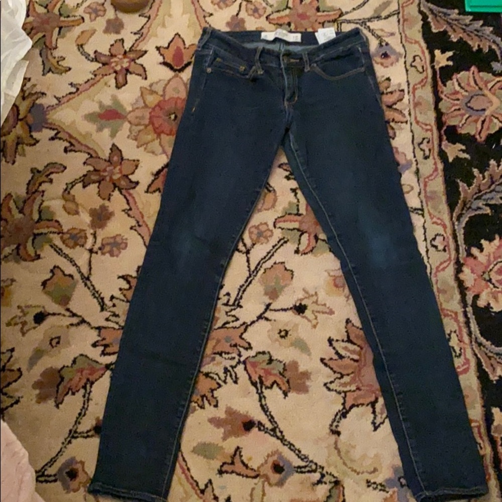 Dark Wash Skinny Jeans Abercrombie and Fitch